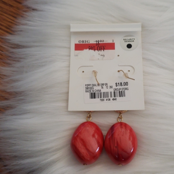 Style and co women earring gold and orange - Picture 7 of 8